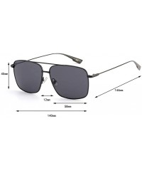 Square Sunglasses Protection Fishing Driving Travelling - Silvery - C118UAW9IIN $18.91