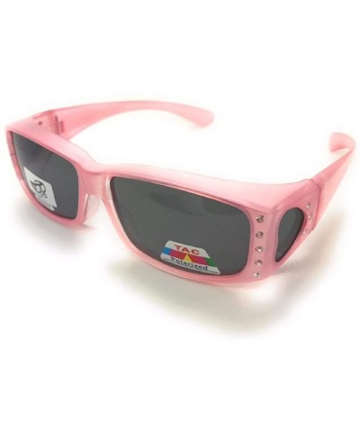 Rectangular Fit Over Sunglasses For Women - Polarized Fitover Sunglasses - Pink - CP18GLADOCY $11.32