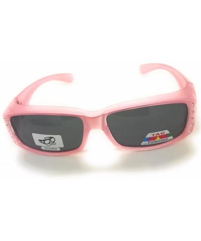 Rectangular Fit Over Sunglasses For Women - Polarized Fitover Sunglasses - Pink - CP18GLADOCY $11.32