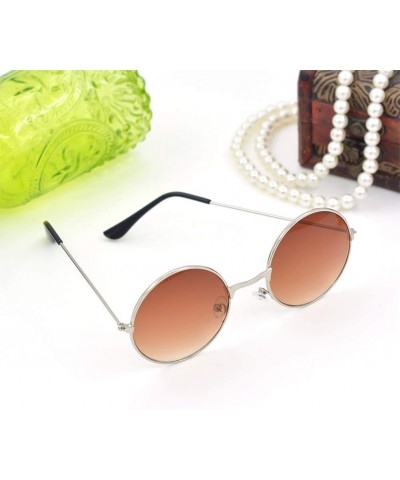 Oversized Men's Women's Punk Round Lens Eyewear Sunglasses Outdoor Sports Glasses Gift Anti Uv Sunglasses Coffee - Coffee - C...