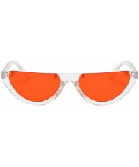 Oversized Sunglasses for Women Cat Eye Vintage Sunglasses Retro Semi-Rim Round Sunglasses Punk - F - CE18QMXNLGW $10.32