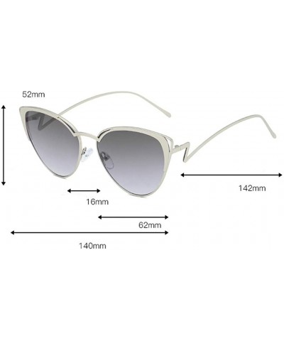 Square Fashion Women Oval Shape Sunglasses Glasses Vintage Retro Style Metal Frame Sunglasses - C418SQROY78 $18.16