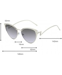 Square Fashion Women Oval Shape Sunglasses Glasses Vintage Retro Style Metal Frame Sunglasses - C418SQROY78 $7.89