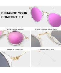 Sport Round Retro Polarized Sunglasses for Men and Women- Vintage Classic Eyewear Style Frame for Driving/Travel/Sport - C019...