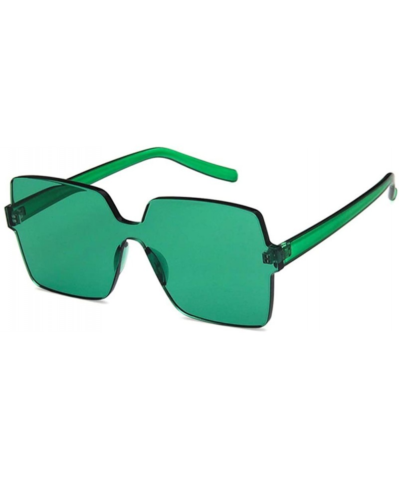 Square Women Sunglasses Fashion Yellow Drive Holiday Square Non-Polarized UV400 - Green - C818RI0TG7Z $9.84