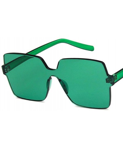 Square Women Sunglasses Fashion Yellow Drive Holiday Square Non-Polarized UV400 - Green - C818RI0TG7Z $9.84