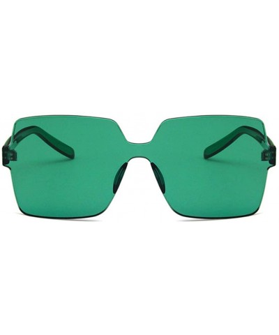 Square Women Sunglasses Fashion Yellow Drive Holiday Square Non-Polarized UV400 - Green - C818RI0TG7Z $9.84