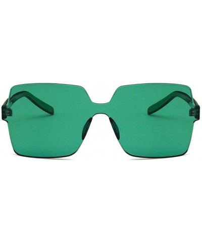 Square Women Sunglasses Fashion Yellow Drive Holiday Square Non-Polarized UV400 - Green - C818RI0TG7Z $9.84