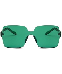 Square Women Sunglasses Fashion Yellow Drive Holiday Square Non-Polarized UV400 - Green - C818RI0TG7Z $9.84