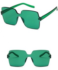 Square Women Sunglasses Fashion Yellow Drive Holiday Square Non-Polarized UV400 - Green - C818RI0TG7Z $9.84