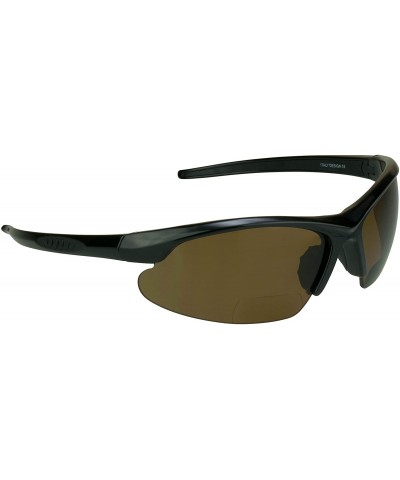Wrap Polarized Bifocal Sunglasses Men Women Anti Glare Lens Snug Wraparound - Brown - CL11BI1YJMR $56.17