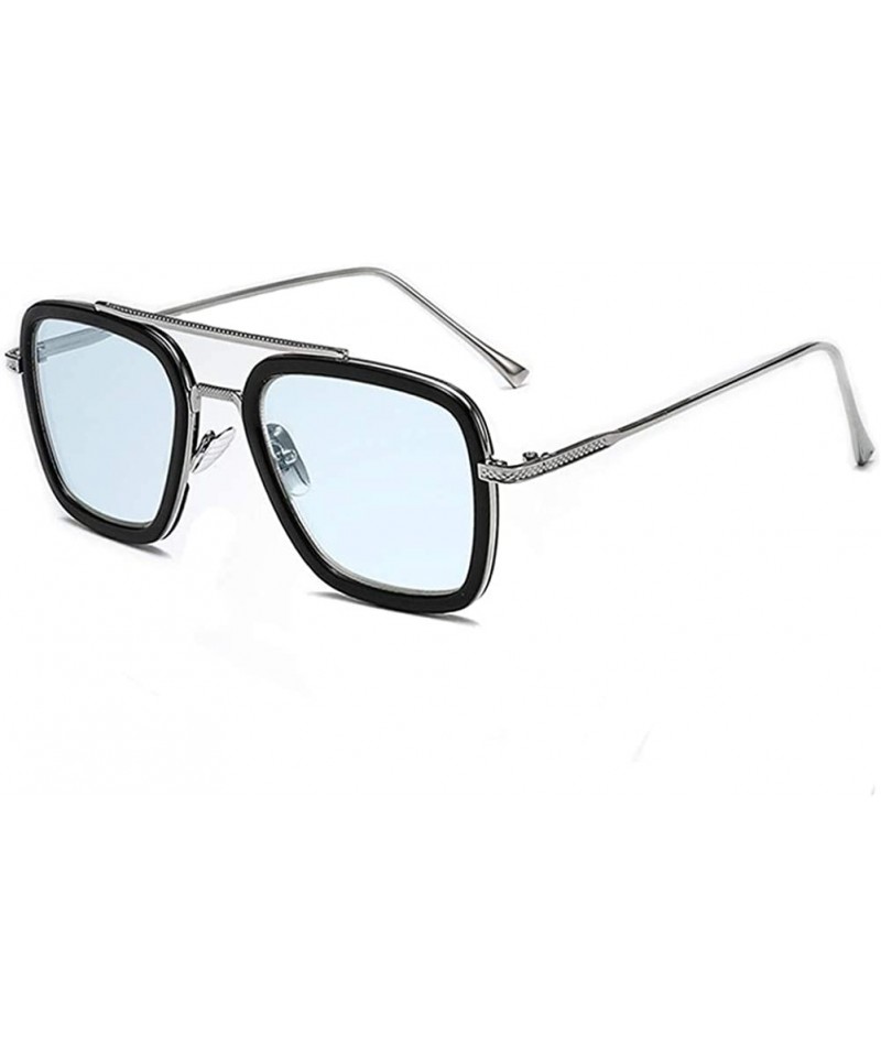 Aviator Vintage Aviator Sunglasses Classic Glasses - Blue - CT18W6H4K6W $12.29