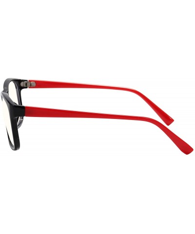 Square Radiation Protection glasses Square Eyeglasses Frame Anti Blue Light Blocking glasses - Black / Red - CP18OLZIMHT $14.89