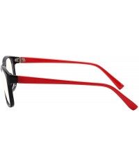 Square Radiation Protection glasses Square Eyeglasses Frame Anti Blue Light Blocking glasses - Black / Red - CP18OLZIMHT $14.89