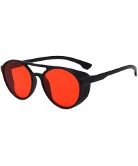 Oversized Sunglasses men's retro box trend sunglasses spread the impulse eye - Sand Black and Gray Tablets - CZ190MN6KNT $22.77