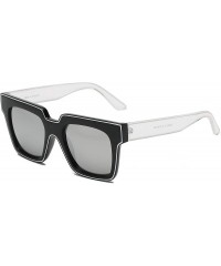 Square Women Fashion Retro Vintage Oversized Square Sunglasses - Gray - CD18I55CE0Z $8.78