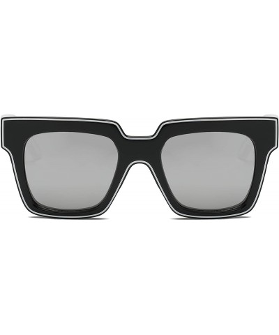 Square Women Fashion Retro Vintage Oversized Square Sunglasses - Gray - CD18I55CE0Z $8.78