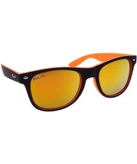 Wayfarer Bergamo UV 400 Glare Reducing Lightweight Sunglasses - Black / Orange - CE18SLTYKWZ $15.81