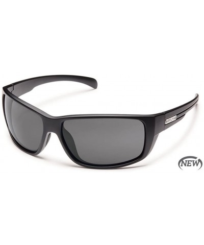 Square Milestone Polarized Sunglass with Polycarbonate Lens - Matte Black - CI128ZCDOTF $39.92