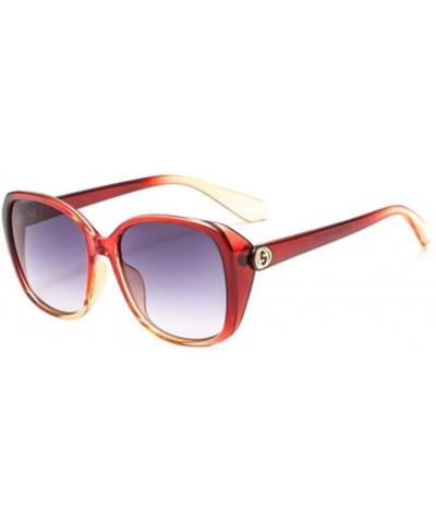 Sport Retro Sunglasses Tricolor Round Frame Men and Women Sunglasses Sunglasses - 7 - CT190EUWL04 $28.02