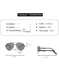 Square Explosive metal polarized sunglasses men's trend riding driving sunglasses - Gold Grey C2 - CI19058L8S8 $31.12