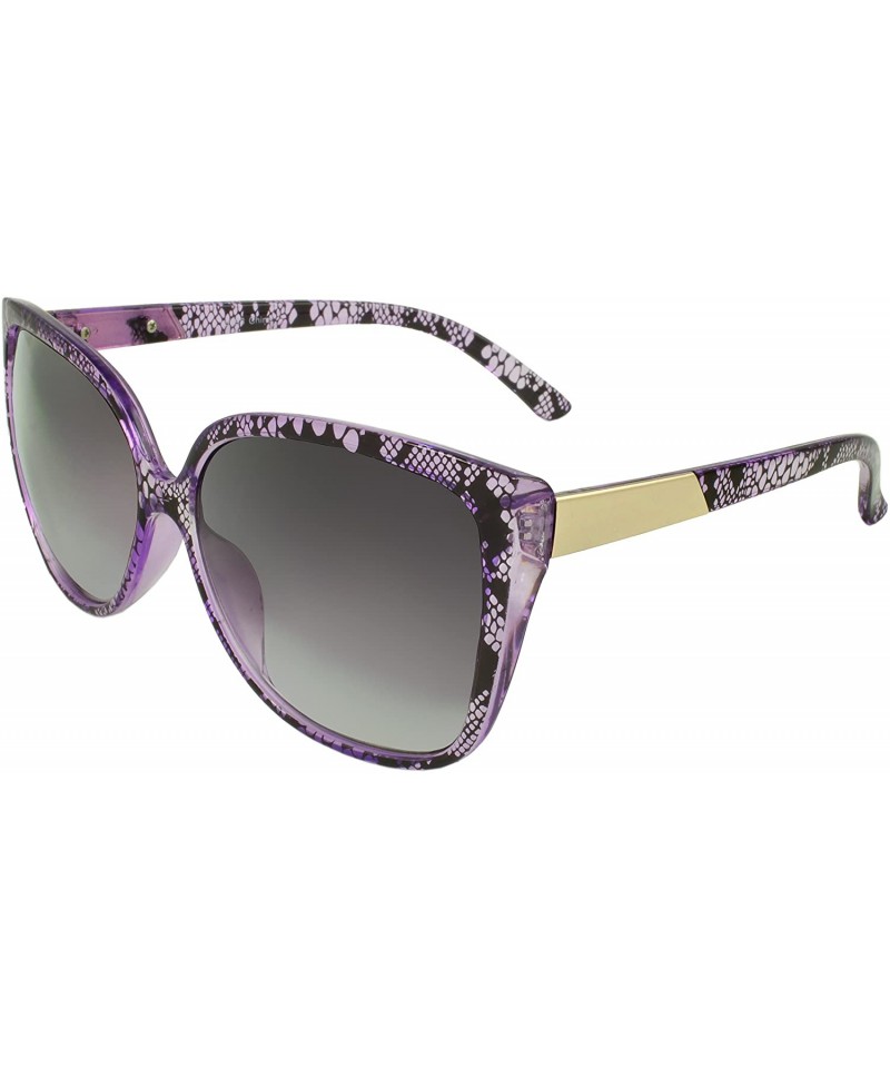 Shield Lace Work Shield Fashion Sunglasses - Purple - C611G3L602J $8.79