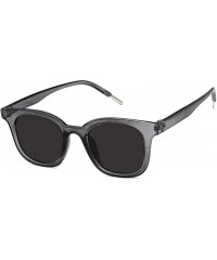 Rectangular Unisex Sunglasses Fashion Bright Black Grey Drive Holiday Rectangle Non-Polarized UV400 - Grey - CD18RKGW082 $10.32