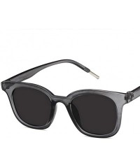 Rectangular Unisex Sunglasses Fashion Bright Black Grey Drive Holiday Rectangle Non-Polarized UV400 - Grey - CD18RKGW082 $10.32