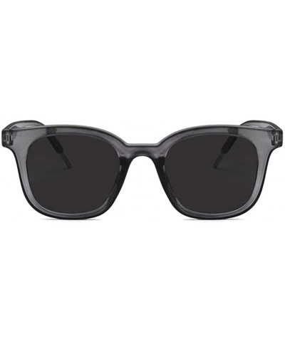 Rectangular Unisex Sunglasses Fashion Bright Black Grey Drive Holiday Rectangle Non-Polarized UV400 - Grey - CD18RKGW082 $10.32