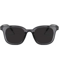 Rectangular Unisex Sunglasses Fashion Bright Black Grey Drive Holiday Rectangle Non-Polarized UV400 - Grey - CD18RKGW082 $10.32
