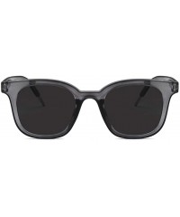 Rectangular Unisex Sunglasses Fashion Bright Black Grey Drive Holiday Rectangle Non-Polarized UV400 - Grey - CD18RKGW082 $10.32