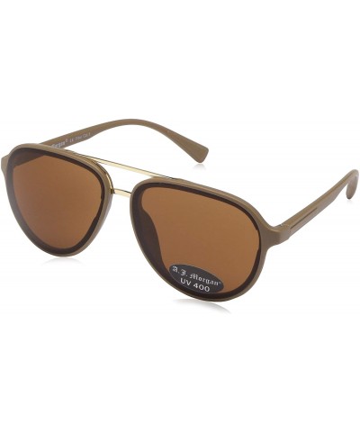 Aviator Platinum Aviator Sunglasses - Brown - CB18NCLK34A $28.96