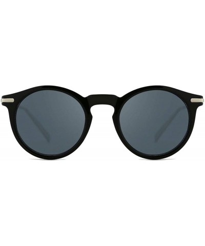 Rimless Horn Rimmed Sunglasses for Women Men Round Fashion UV400 Protection Eyewear - B-black - C718W448X5T $24.79