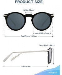 Rimless Horn Rimmed Sunglasses for Women Men Round Fashion UV400 Protection Eyewear - B-black - C718W448X5T $25.45