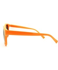 Round Womens Sunglasses Classic Round Horn Rim Thin Frame Diamond Shape Pins - Orange - CR11DWEKLWF $7.28