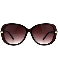 Butterfly Oversize Diva Designer Jewel Chain Arm Luxury Womens Sunglasses - Burgundy Smoke - CL180OW48II $14.39