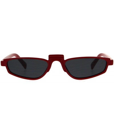 Rectangular Mens Vintage Goth Rectangular Plastic Futurism Pimp Sunglasses - Red Black - C718CC7WTY3 $18.64