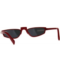 Rectangular Mens Vintage Goth Rectangular Plastic Futurism Pimp Sunglasses - Red Black - C718CC7WTY3 $11.49
