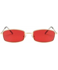 Aviator Small Sun Glasses Female Red Pink Lens Glasses Small Frame Shades C9 As Pciteu - C3 - C718YLA2Q27 $10.82