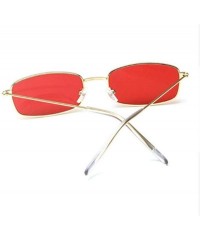 Aviator Small Sun Glasses Female Red Pink Lens Glasses Small Frame Shades C9 As Pciteu - C3 - C718YLA2Q27 $10.82