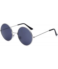 Round Round sunglasses personality prince mirror - Gun Gray Frame / Black Film - CQ18WSD0IL9 $33.22