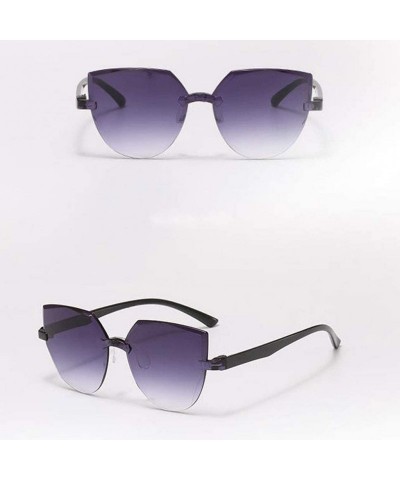 Round Sunglasses Frameless Multilateral Colorful - F - CG190839RRR $9.71