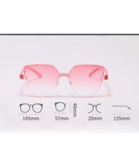 Round Sunglasses Frameless Multilateral Colorful - F - CG190839RRR $9.71