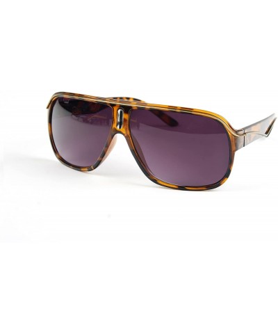 Aviator Unisex Sporty Fashion Aviator Sunglasses P2026 - Tortoise-gradientsmoke Lens - C411CFY7AB7 $25.93