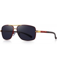 Round HOT Fashion Driving Polarized Sunglasses for Men Square 45mm glasses S8714 - Red - CU12FTQC85V $12.31