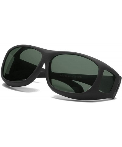 Wrap Polarized Sunglasses Around Glasses Driving - Green - CH18QYLDRZ8 $15.80