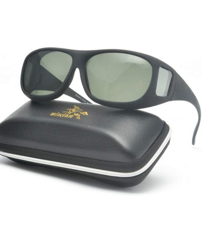 Wrap Polarized Sunglasses Around Glasses Driving - Green - CH18QYLDRZ8 $15.80