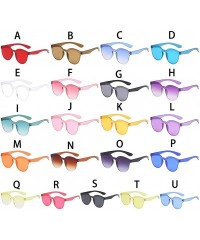 Rimless Men's and women's Candy Color Rimless Conjoined Transparent Sunglasses One Piece Unisex Neon Colors Eyewear - R - CH1...