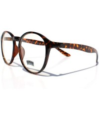 Wayfarer SIMPLE Korean Style K-POP Round Fashion Glasses - Brown - CG18Z9SYS2K $14.86