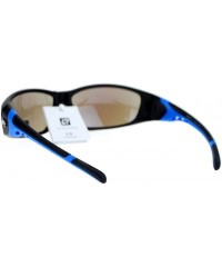 Oval Xlopp Sports Fashion Sunglasses Unisex Oval Wrap Matte Frame Rubber - Blue - CH127364FAP $9.61